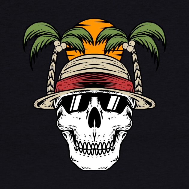 Skull vacation by Luckyart11